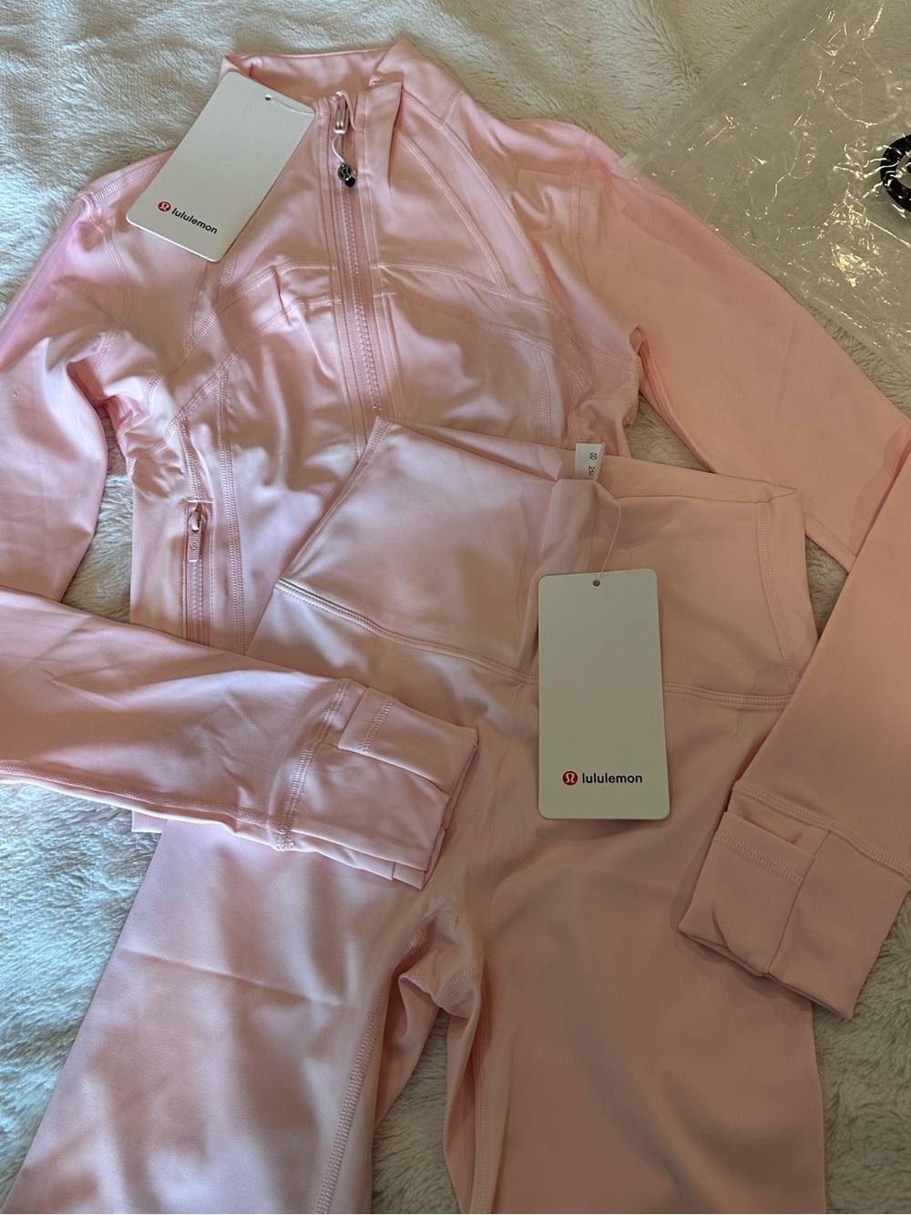 lululemon athletica Women’s Light Pink Zip-Front Jumpsuit